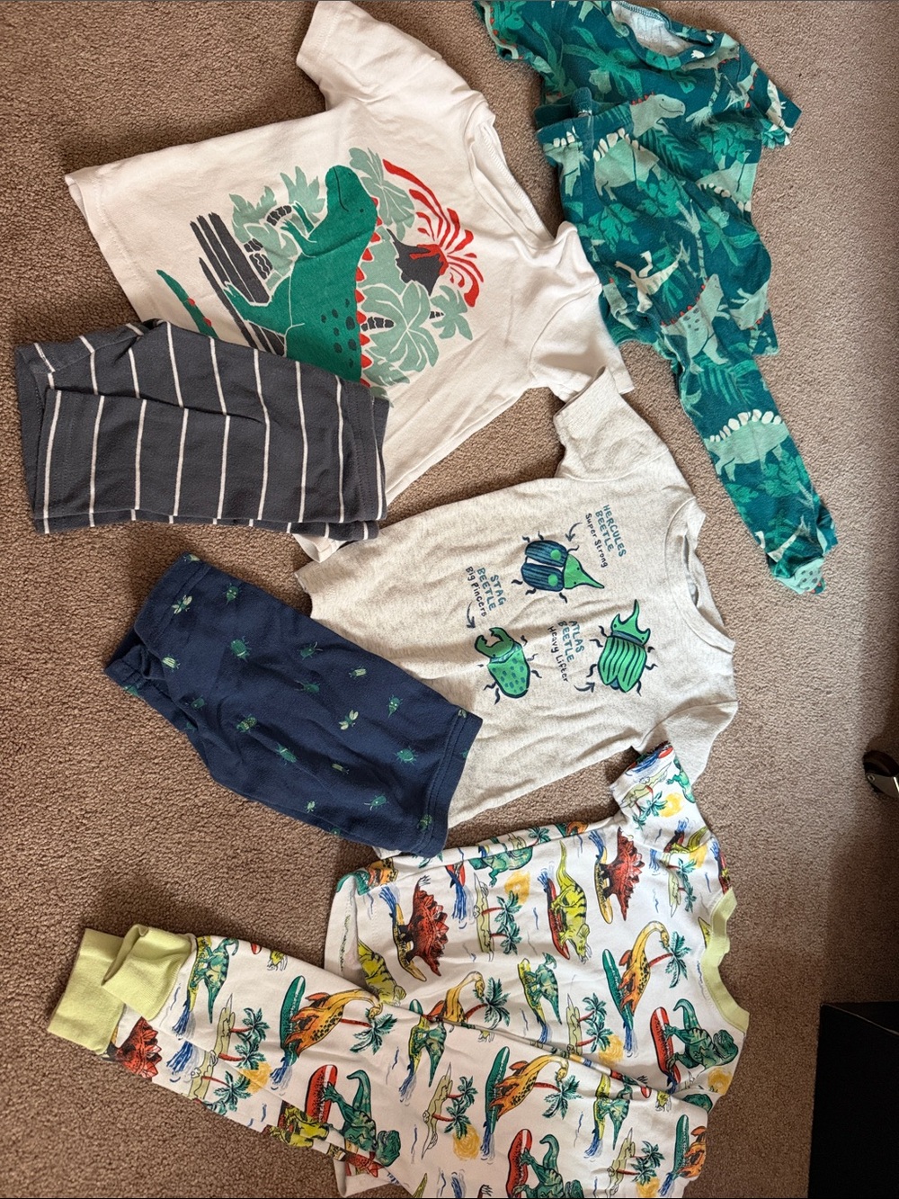 Bundle of 4 Kids Dinosaur Pajama Set - 3T